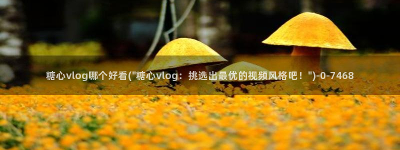  糖心. vlog：糖心vlog哪个好看(\